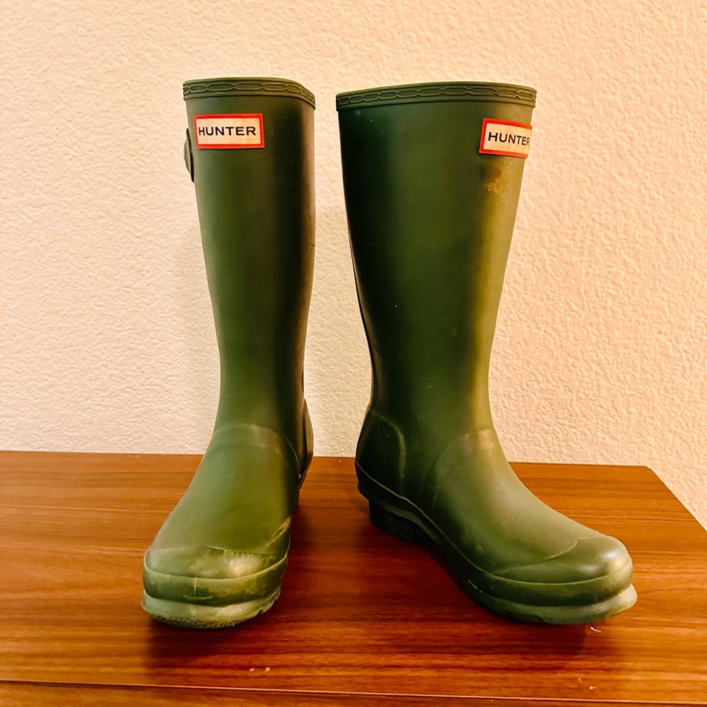 Hunter Green Rain Boots